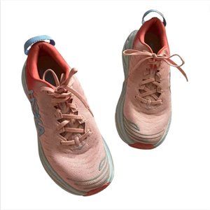 HOKA One One Bondi X pink running shoes size 9